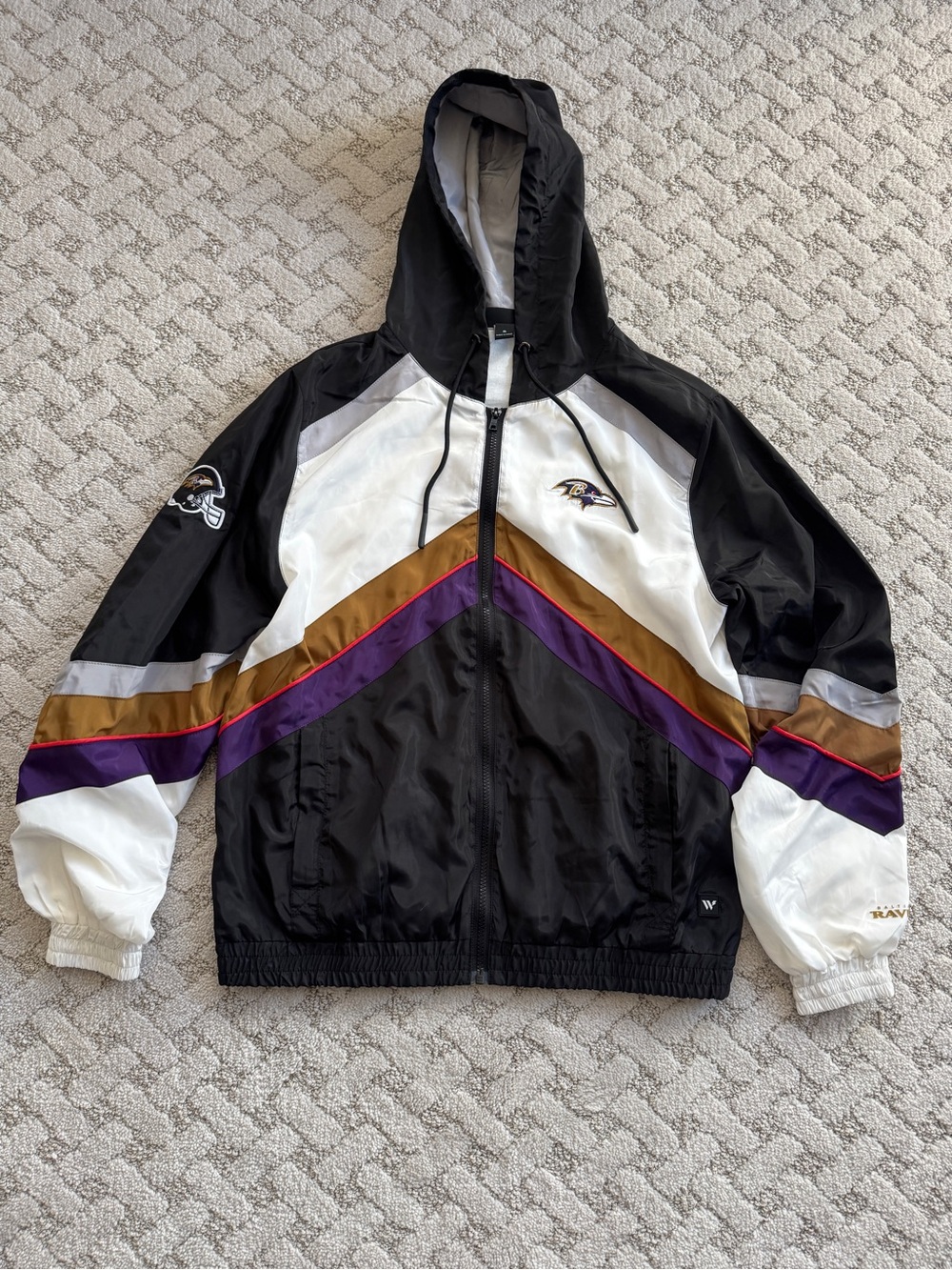 Baltimore Ravens Colorblock Hooded Windbreaker